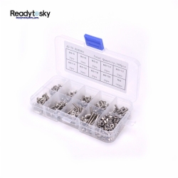 340pcs Stainless Steel M3 Screw 5/6/8/10/12/14/16/18/20mm with Hex Nuts Bolt Cap Socket Set