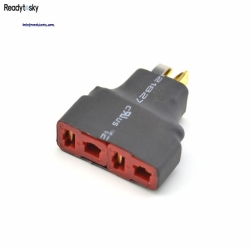 1 Male+2 Female T Plug Parallel Adapter