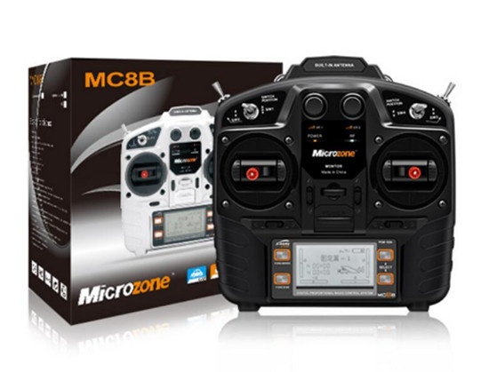 Microzone MC8B 2.4G 8CH RC Transmitter & MC8RE Receiver radio system ...