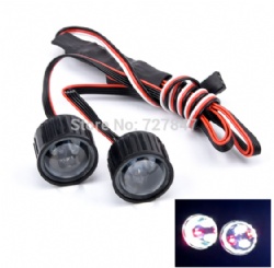 Multifunction RC Car 22mm Headlight LED Lights with Controller Board for 1/10 Axial SCX10 90046 RC Rock Crawler Car