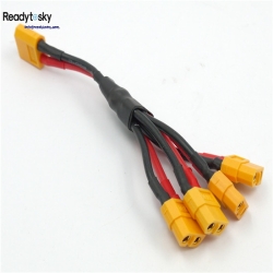 XT60 1 Male To 4 Female Parallel Connection Power Distribution Cable